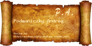 Podmaniczky Andrea névjegykártya